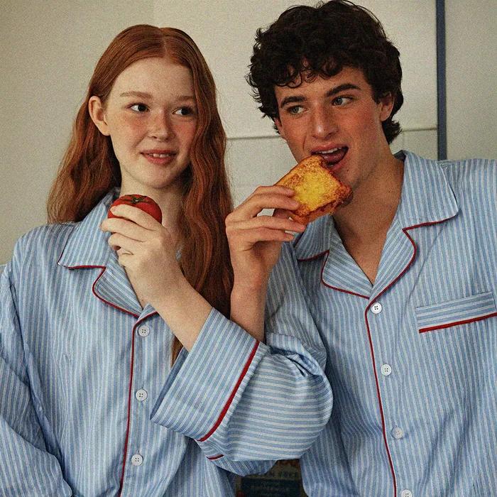 [uni] 더 클래식 긴팔 파자마 블루 2Size