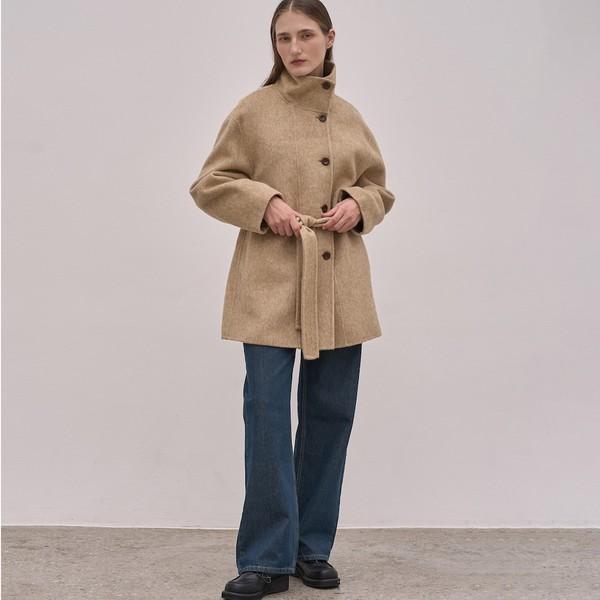 Handmade Wool Half Robe Coat_2Color
