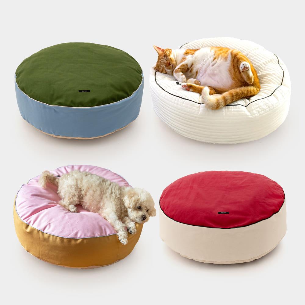 [28일발송/기간할인]튼튼한 면 고양이 강아지 원형 쿠션 커버