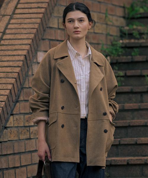 Double button suede jacket TIFA01JK01_Beige