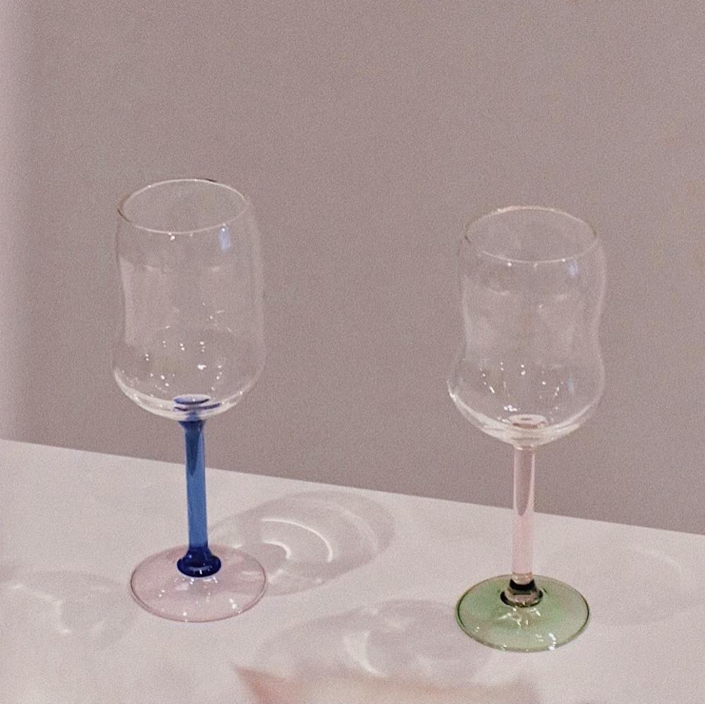 핸드메이드 샴페인잔 2종세트 고블렛 와인글라스 집들이선물