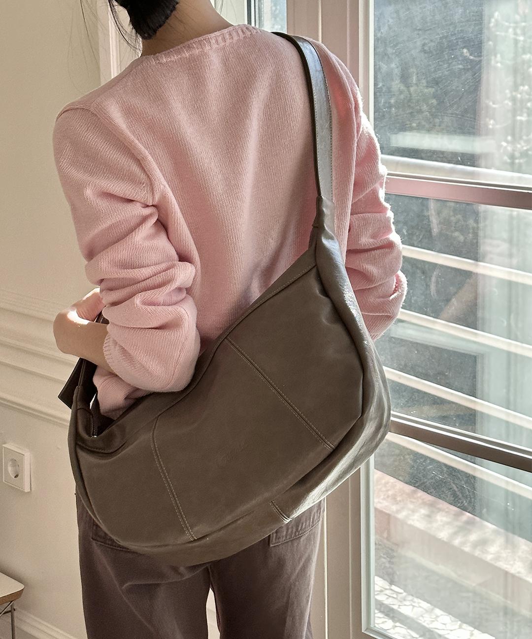 루비나틴 데일리 반달 슬링백 숄더 빅 크로스 가방 6컬러