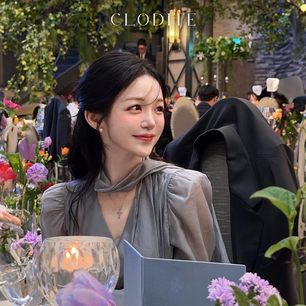 [CLODITE] 메리 롱 타이 블라우스