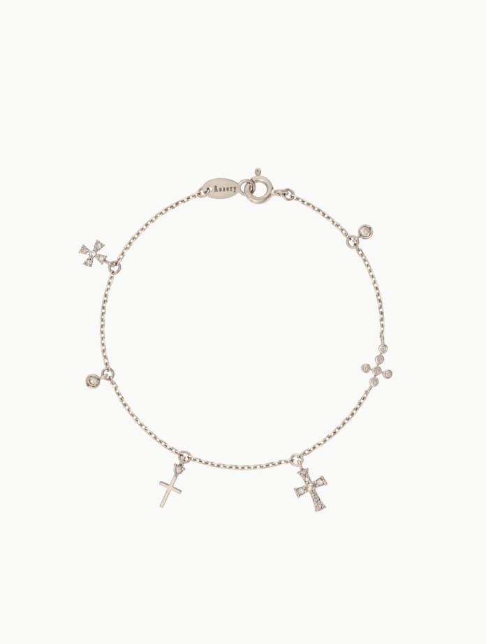 14k Cross unit bracelet