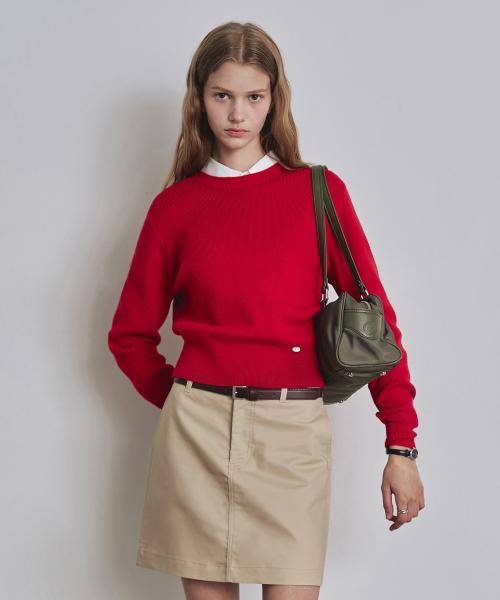 [우먼] 베이직 라운드 골지 니트 8 COLOR COWKT002