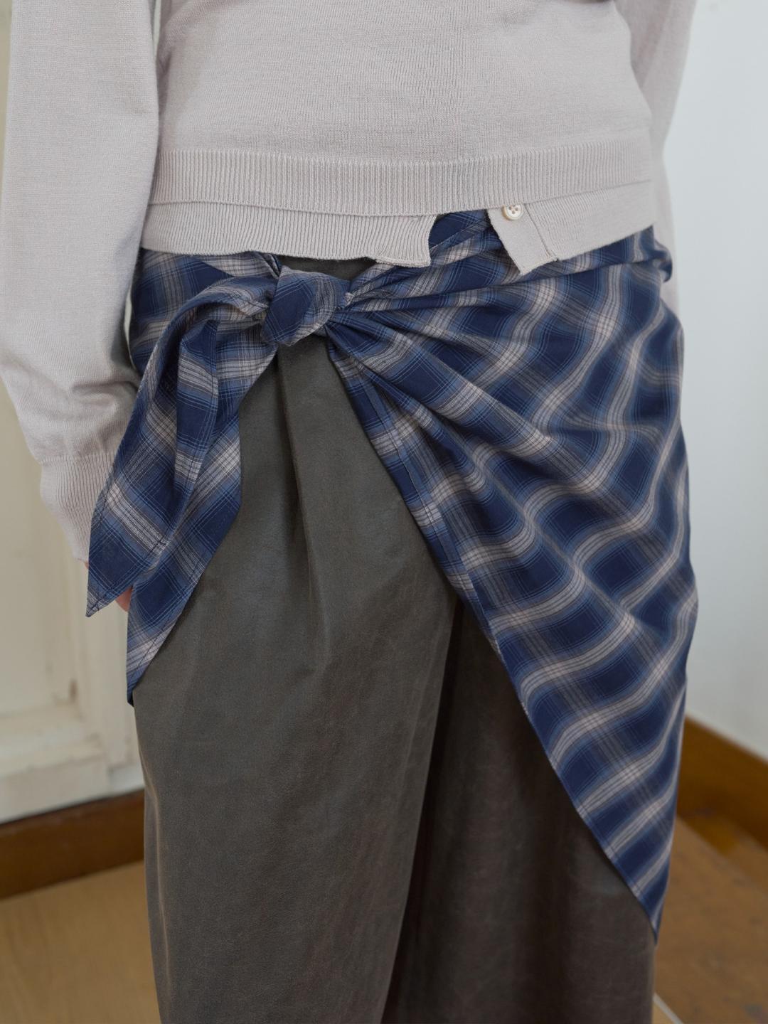 LAYERED CHECK LAP_BLUE