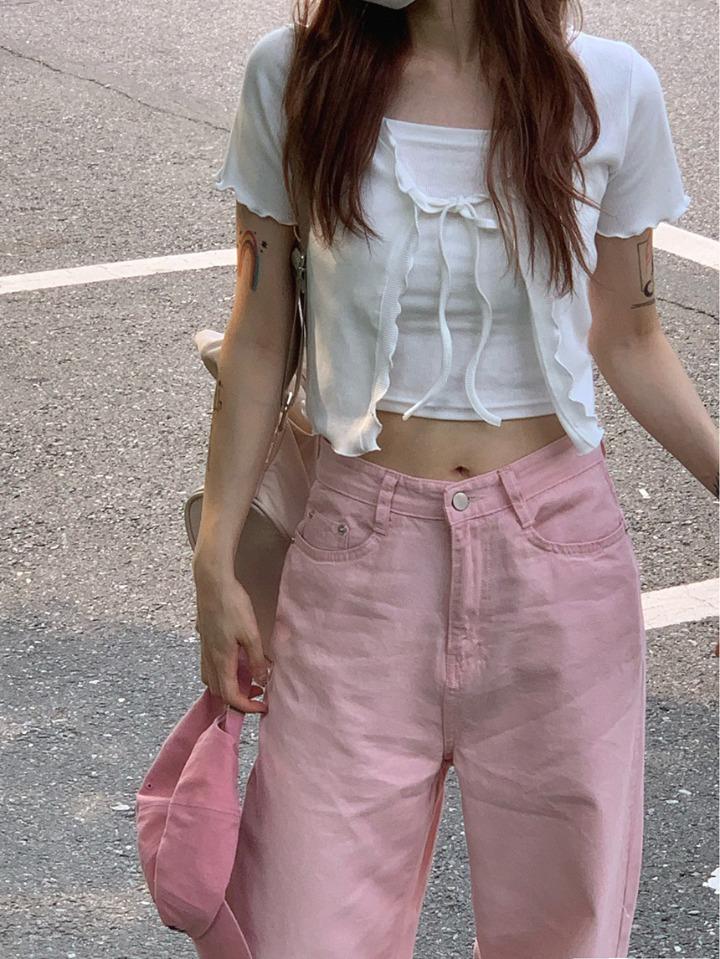 [3color] 요르카 끈 크롭가디건 - cd