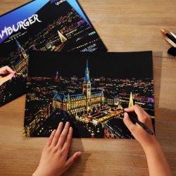 청년토이 국가별 스크래치 나이트 뷰 그림그리기 세트