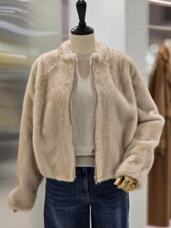 이런 상품 어때요? ZOOC 모크넥 페이크밍크 집업 숏 점퍼 V254PSF966