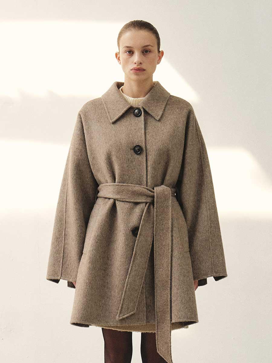 RTF PREMIUM WOOL SINGLE HALF COAT [HAND MADE]_L-BROWN