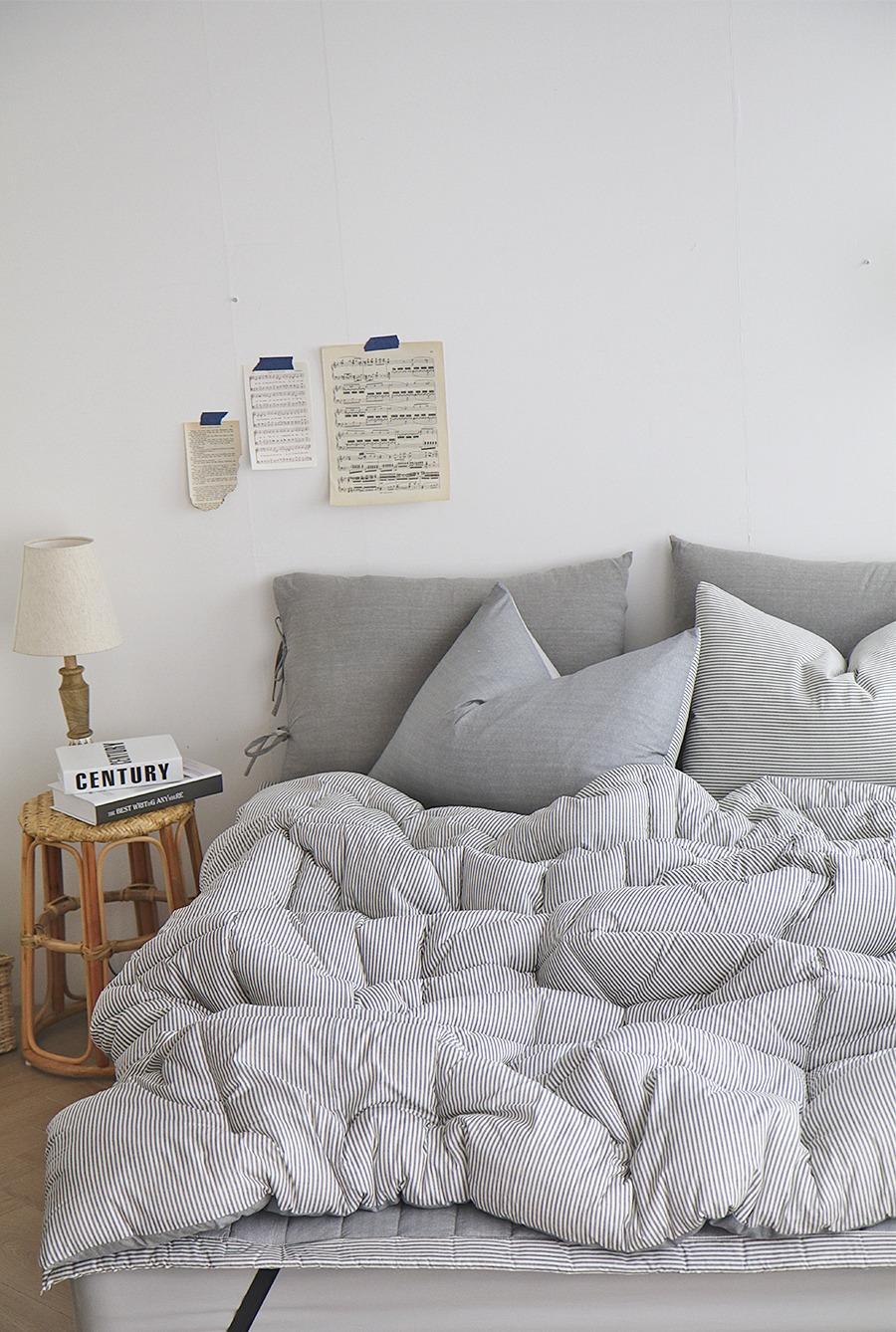 모던스트라이프 본염 60수 순면 차렵이불 3색상