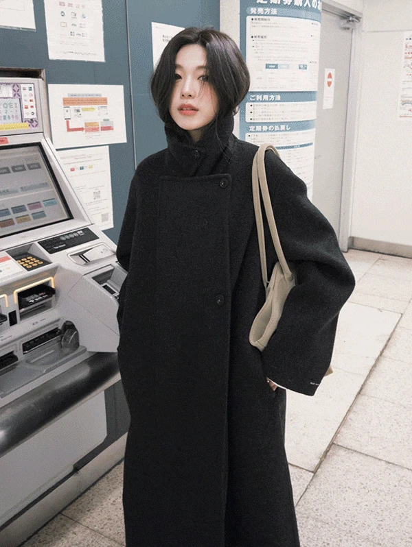 [🔥윈터아우터특가/SNS문의폭주!] made. 리브드 프리미엄 울 100% 핸드메이드 롱코트 - 2 color (예약주문: 1월 초 중순 이후 순차출고예정)