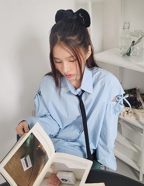 리본 트임 셔츠 (3 colors)