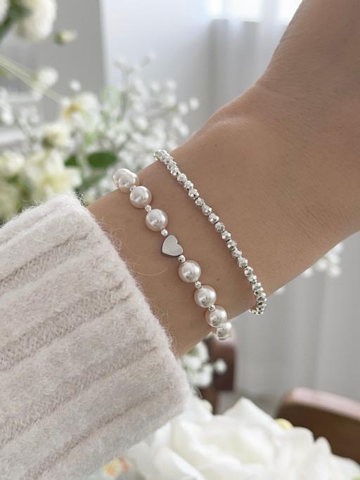 [주문폭주👏] 헤마타이트🤍진주 믹스팔찌