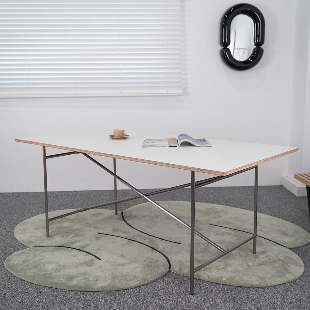 엘몬트 리차드 식탁 화이트 직사각 대형 테이블 6인용 8인용