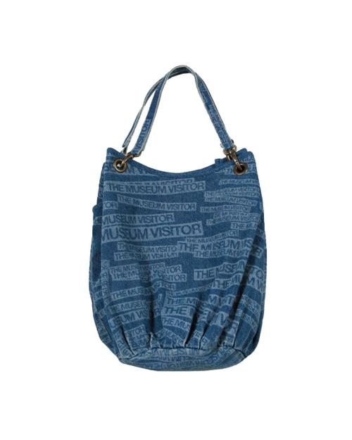 THE MUSEUM VISITOR LOGO PRINTED TOTEBAG (WASHED BLUE)