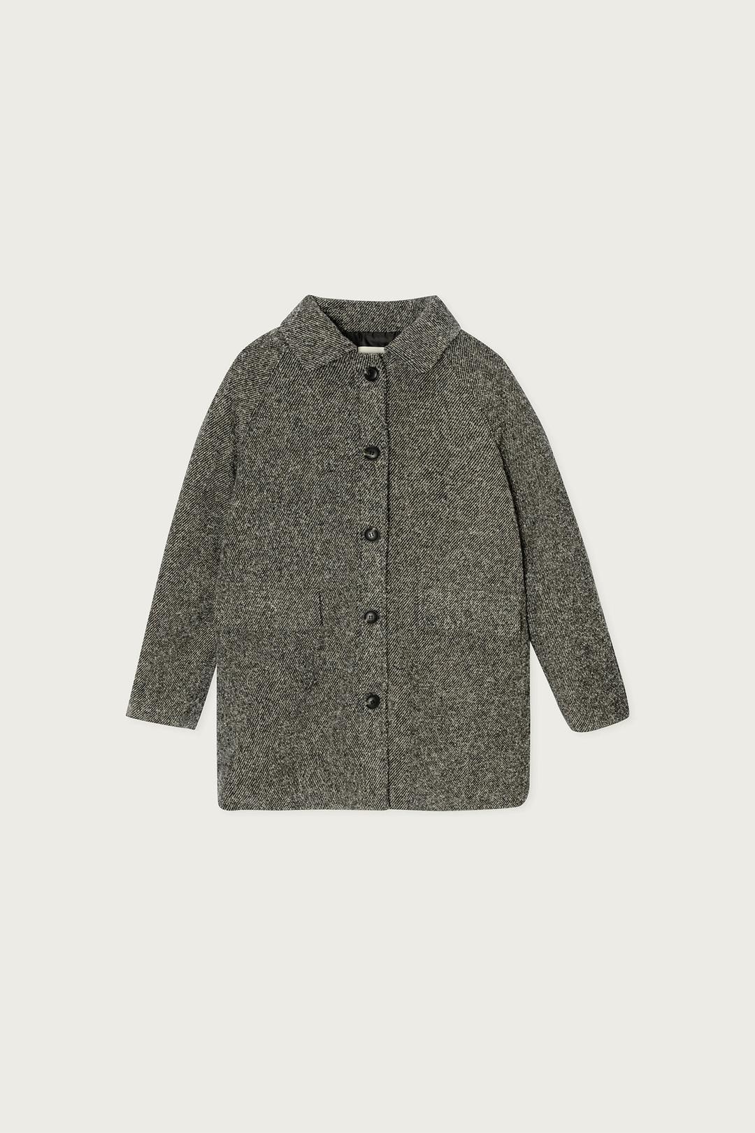 VACTH HERRINGBONE COAT JACKET BLACK