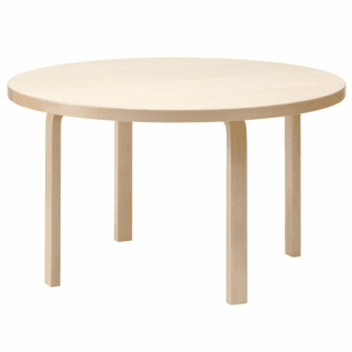 알토 테이블 91 / 지름 125cm / 버치, 클리어 래커, ARTEK