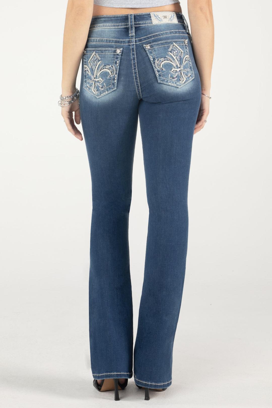 Barely There Fleur De Lis Bootcut Jeans