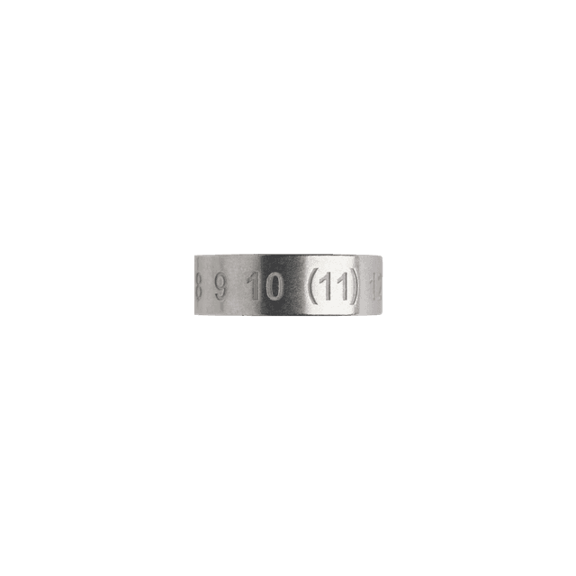 Maison Margiela Numerical Band Silver Ring Matte Silver