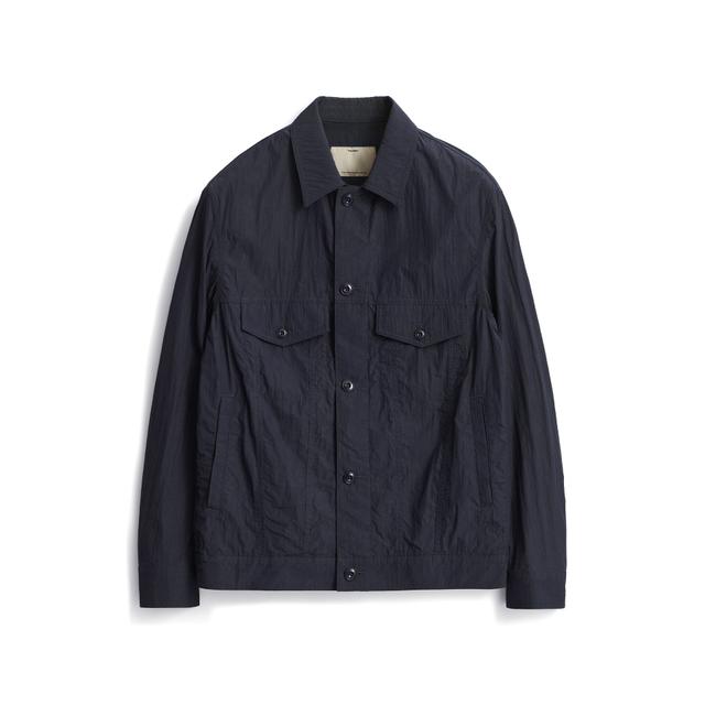 Nylon Trucker Jacket_Dark Navy