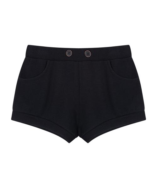 HARI BUTTON SHORTS-BLACK