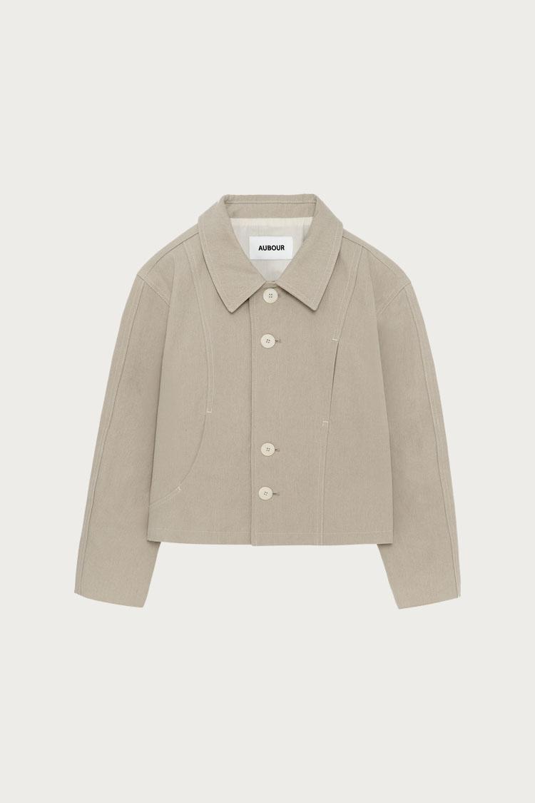 [14th 재입고 9/5 순차 배송] double button cutting jacket (stone beige)