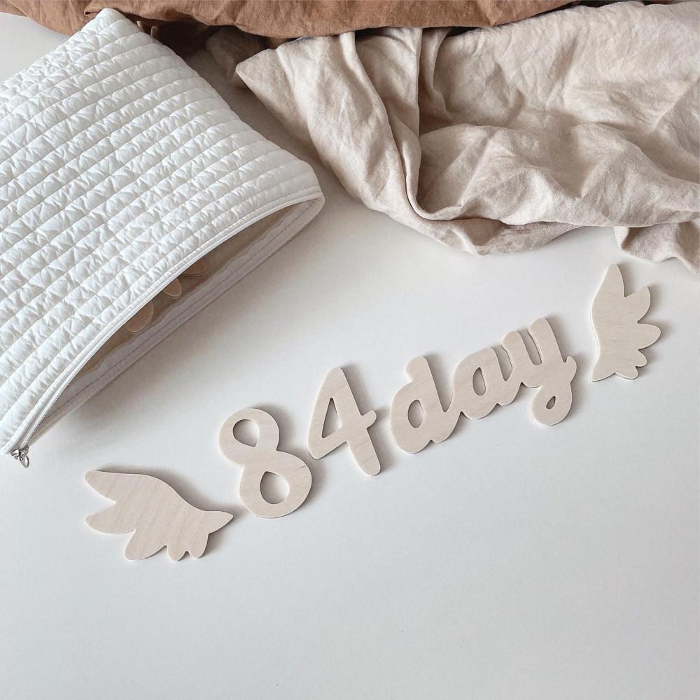 마이리틀데이지 신생아 우드 토퍼 아기 디데이 숫자 기본구성