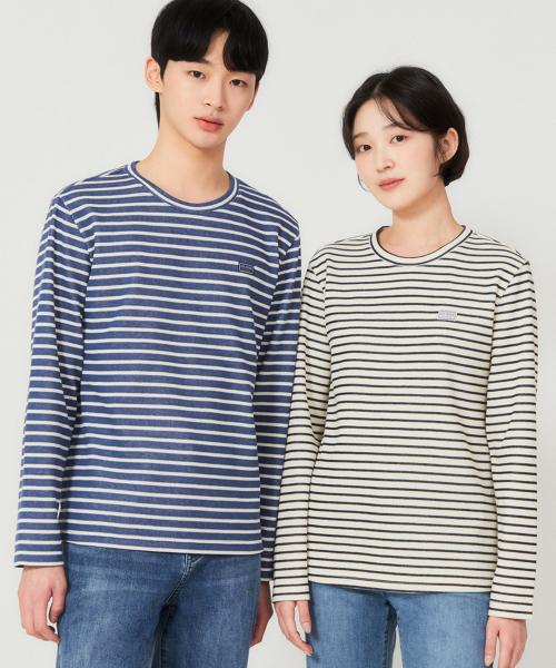 [ON] 유니 세미오버핏 사카리바 스트라이프 긴팔티 NP1KE404