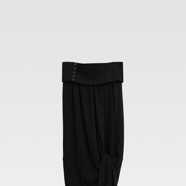 Snap Drape Skirt (black)