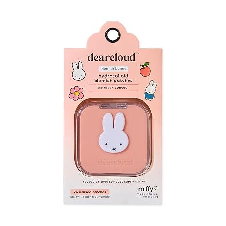 x Miffy Blemish Bunny Hydrocolloid Blemish Patches, Pimple Patches for Face, Acne Spot Treatment With Niacinamide & Salicylic Acid (24 Count + Compact Case)