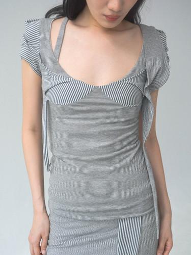 ALTRA STRIPE GRAY TOP