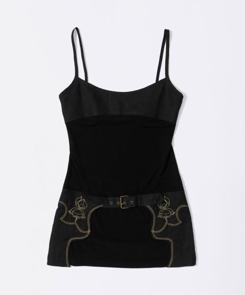 [Sculptor X Fantasia] Western Mini Dress Black