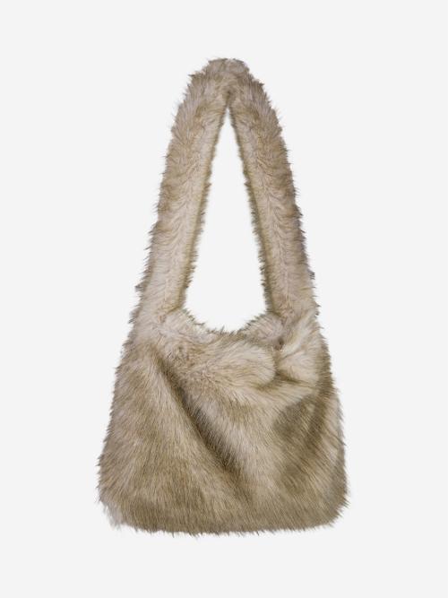 MOHAIR CROSS BAG / BEIGE
