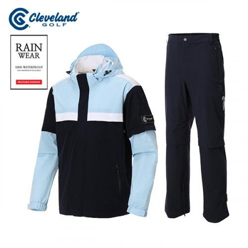 스트레치 방수 소매후드탈착 남성 골프비옷 상하세트_CGKMRS1008NY