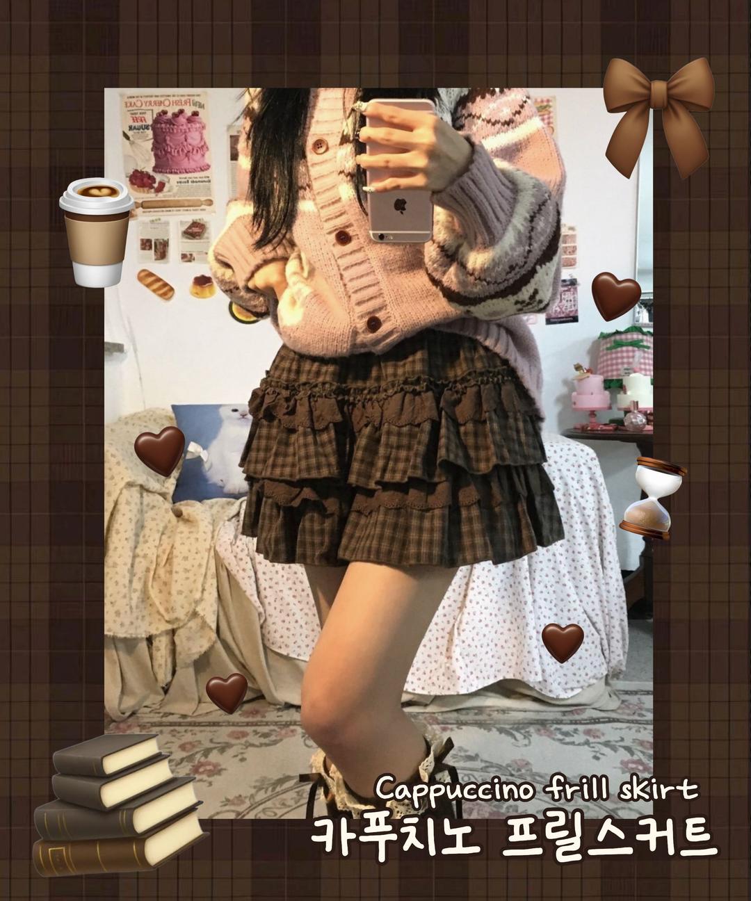 카푸치노 프릴스커트