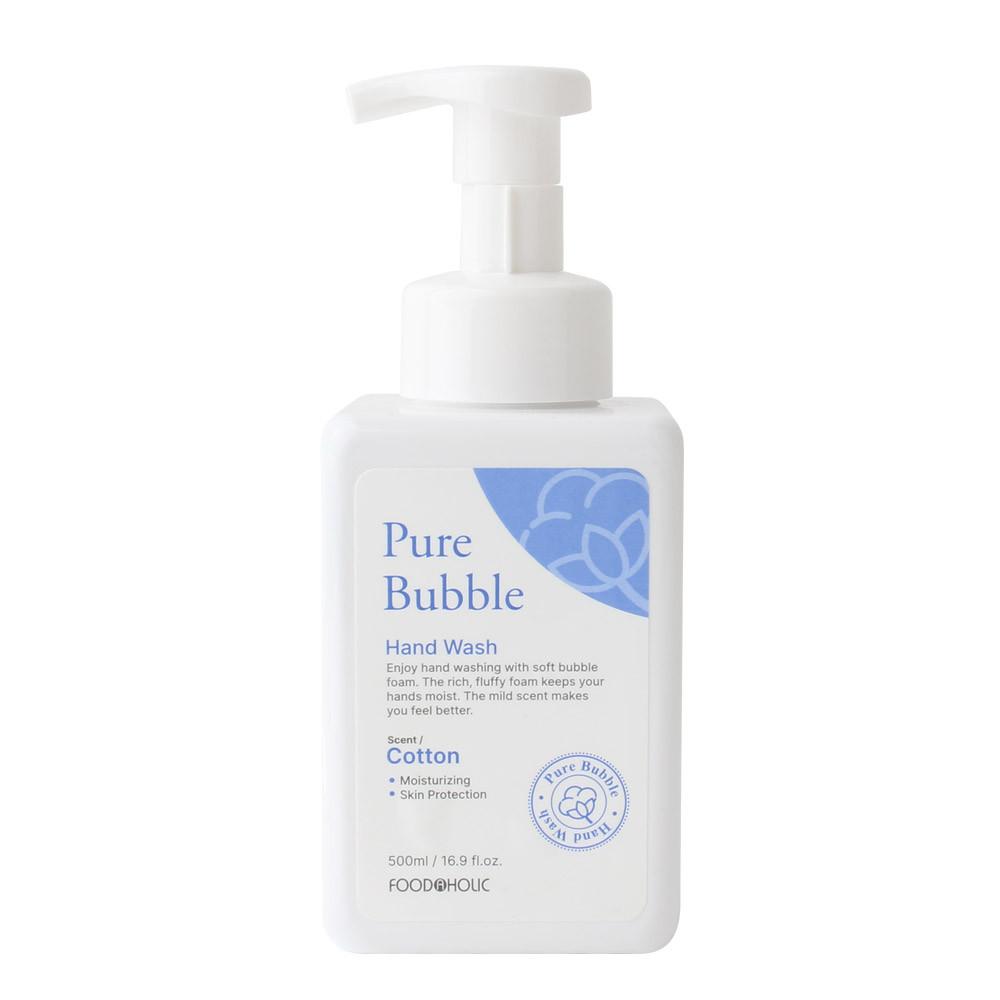 푸드어홀릭 퓨어 버블 핸드워시 코튼향 500ml/몽글몽글 깨끗해