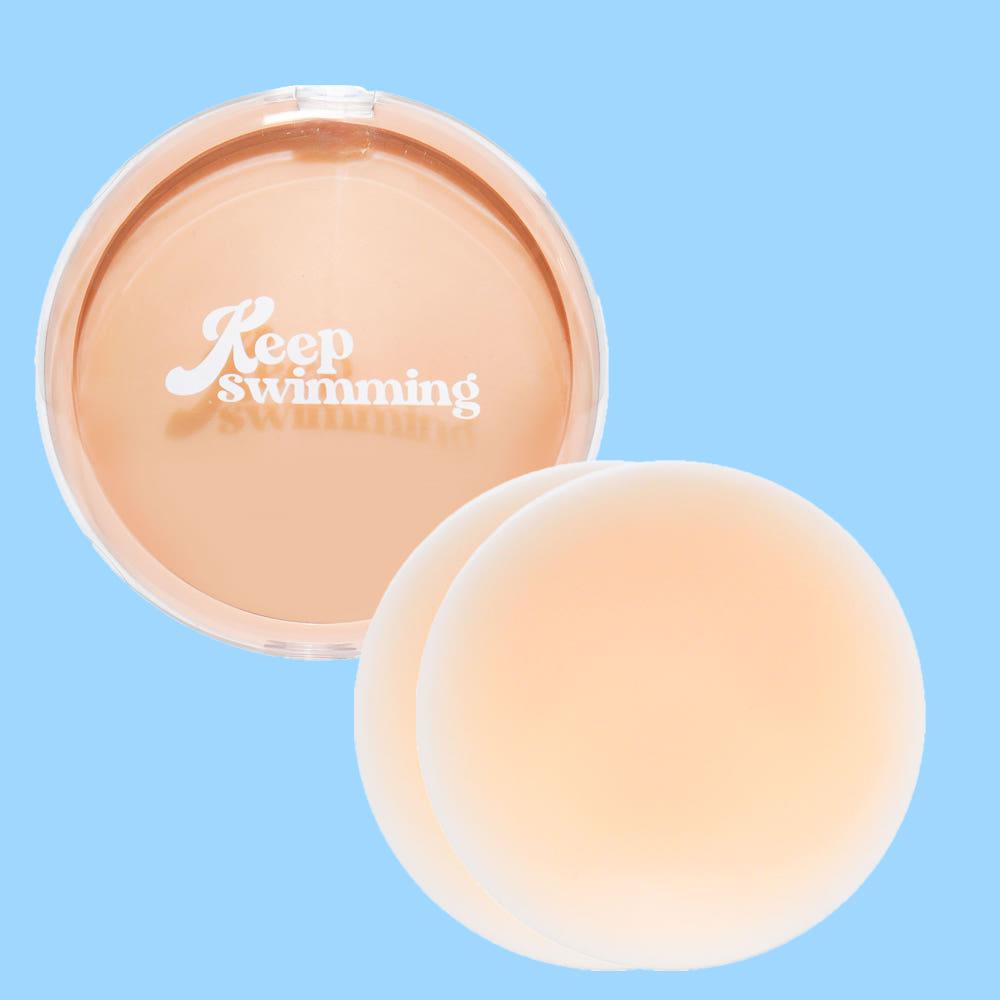 킵스위밍 니플커버 본품+리필세트 누드베이지 노글루 8cm 브라캡 수영복브라캡 케이스