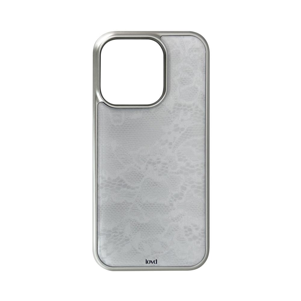 VINTAGE LACE PHONE CASE (epoxy silver bumper)