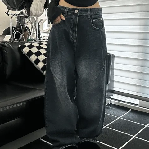 [3컬러]Allday washing pin-tuck wide denim 올데이 워싱 핀턱 와이드 데님