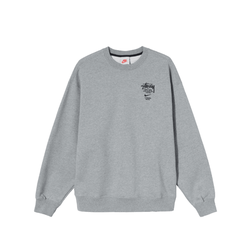 나이키 x 스투시 플리스 크루넥 헤더 그레이 (국내)