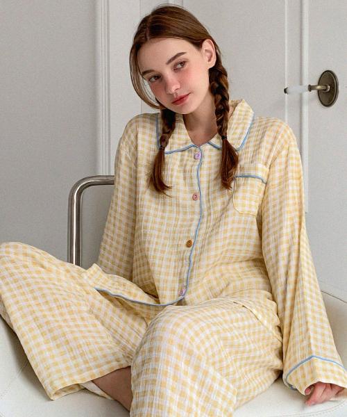 Pastel Check Pajamas Set (4colors)