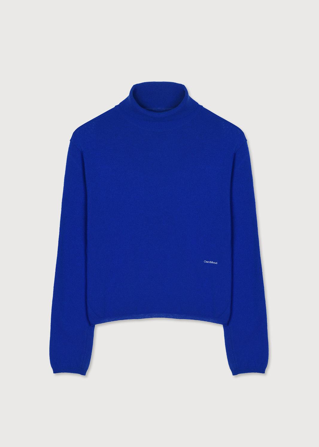 SOFT WOOL TURTLENECK - BLUE