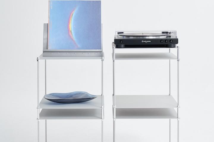 모듈 수납 선반 다용도 LP 턴테이블 소파테이블 거실 서재 진열 수납장 2colors
