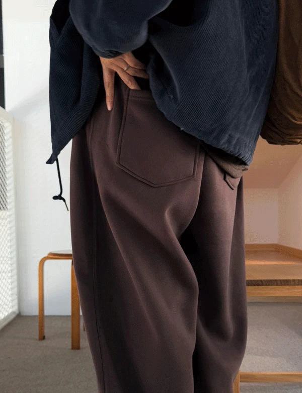 페론 절개 기모 팬츠