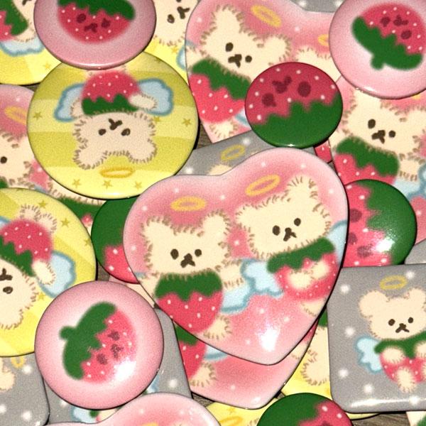 pin button set .ver Strawberry Angel Muffin