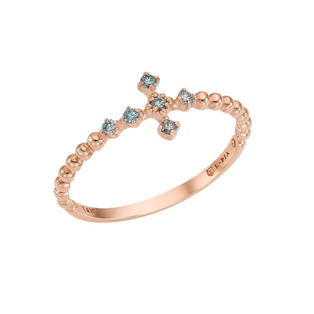 블루 십자가 반지 | 로이드 공식몰