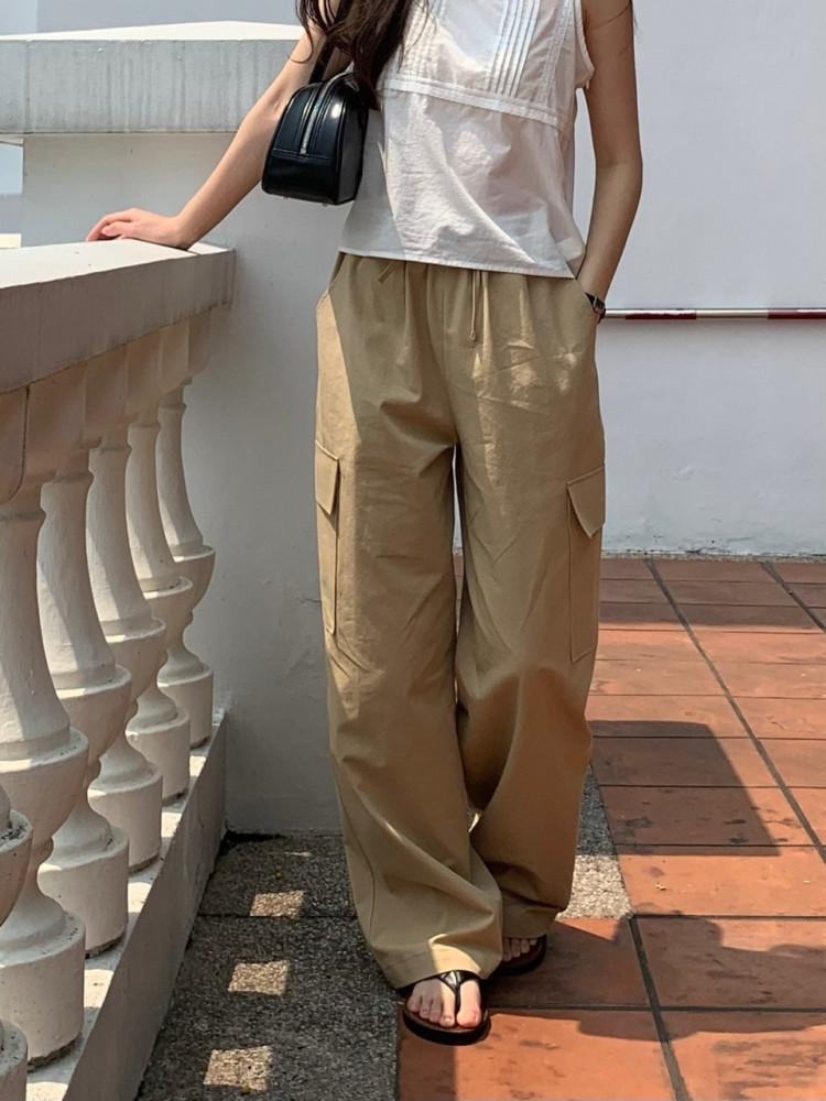 아,베당일/베르가못 카고밴딩팬츠 일자 와이드 스트링 PT (3col)