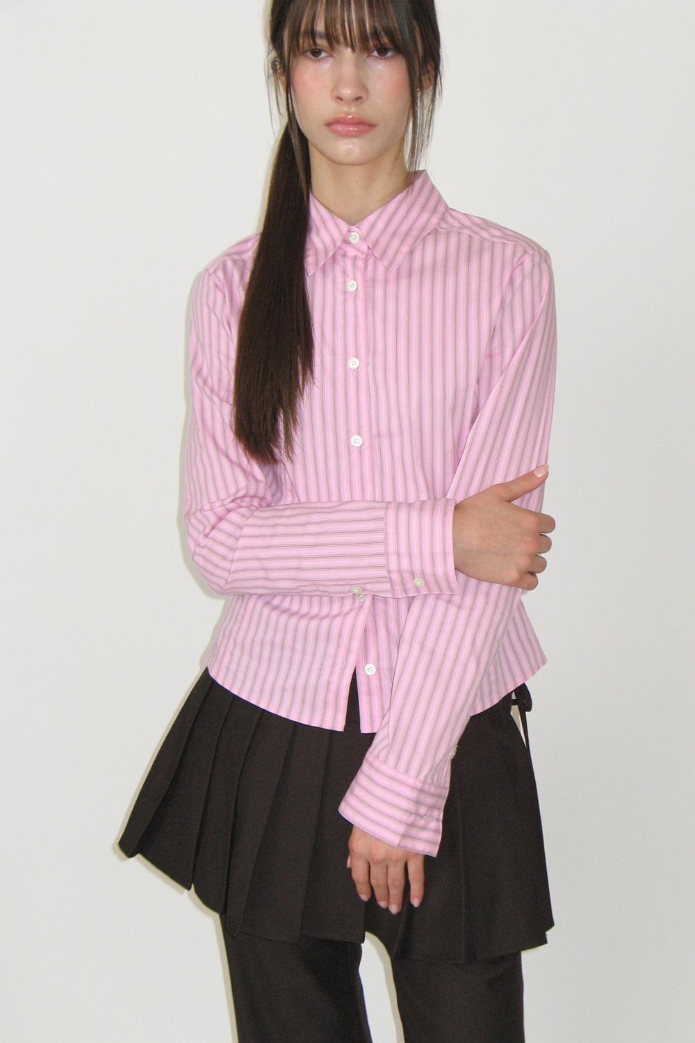 Fitted Stripe Shirt (PINK)