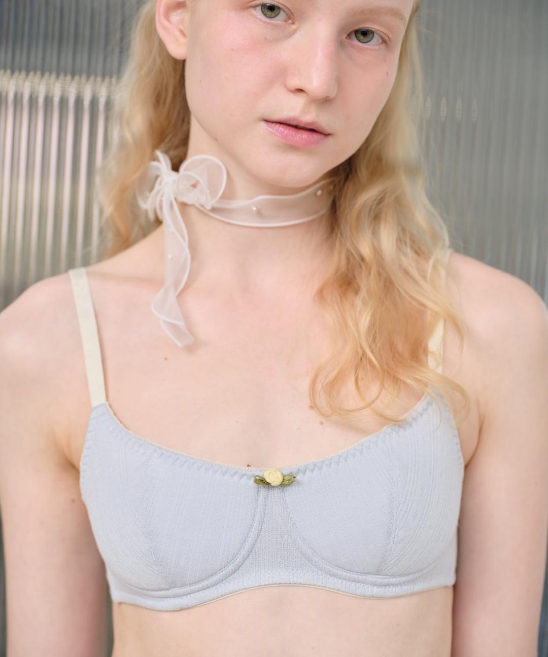 텍스테 TXT X TSW Eyelet Wireless Bralette [Blue]